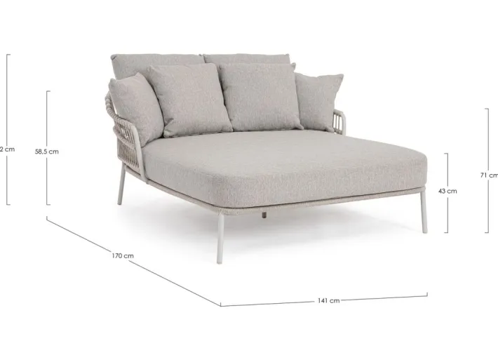 Bizzotto Daybed>DAYBED 2P C-C TALAIA FROSTY