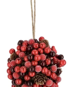 Bizzotto Oggettistica>DECOR SFERICA ELINOR BACCA ROSSO D125