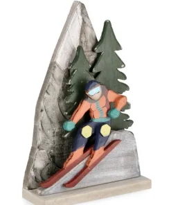 Bizzotto Oggettistica>DECORAZIONE ALPBACH SCIATORE C-PINO H29