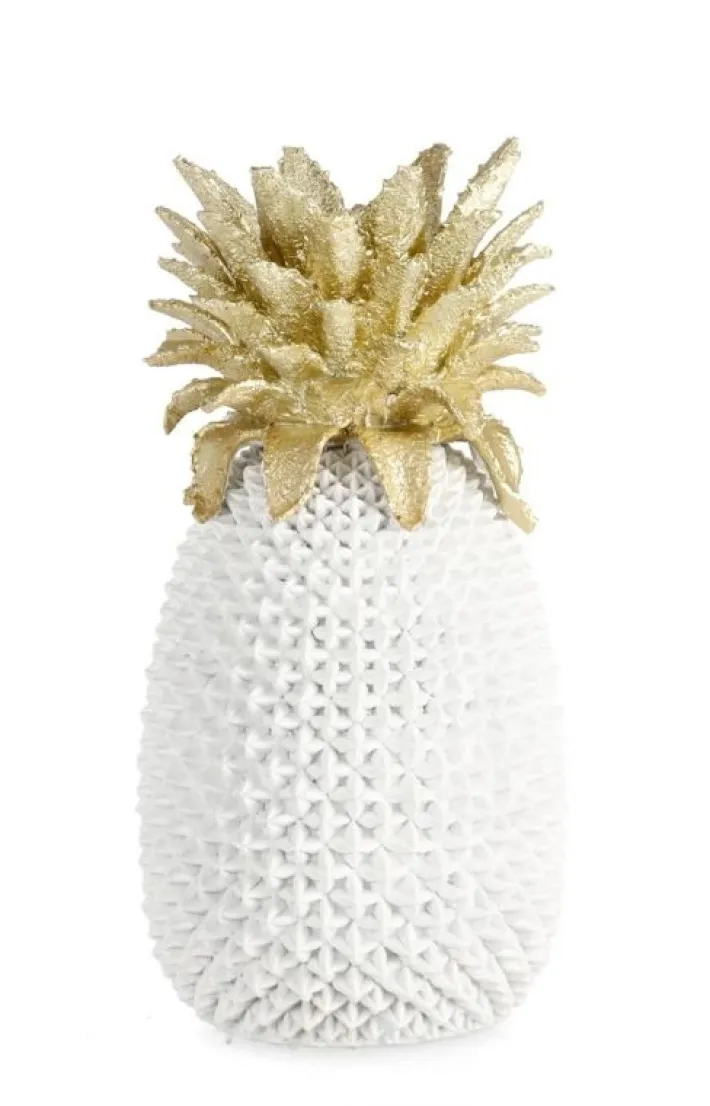 Bizzotto Oggettistica>DECORAZIONE ANANAS SURABAYA BIANCO H49,5