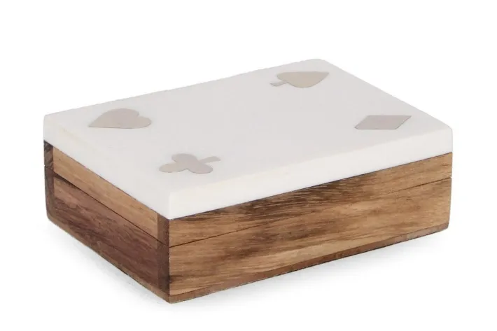 Bizzotto Oggettistica>DECORAZIONE CARTE FORTUNE BIANC 11,3X8,3