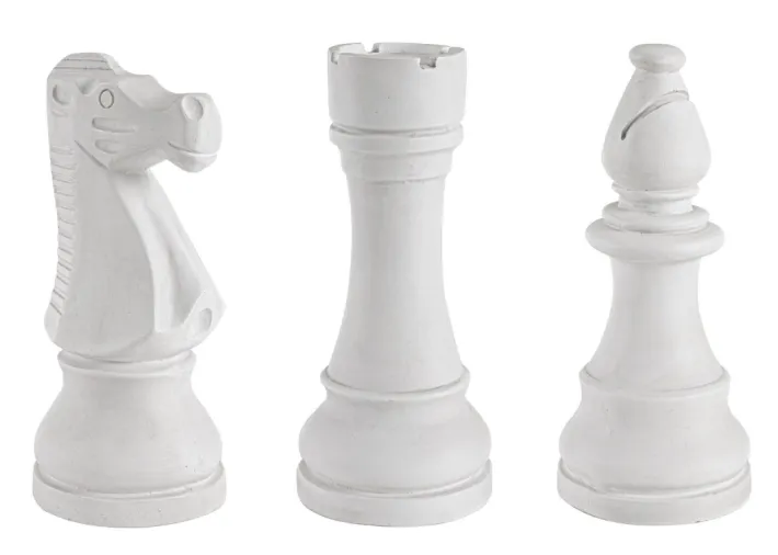Bizzotto Oggettistica>DECORAZIONE CHESS 3FIGURE BIANCO ASS3