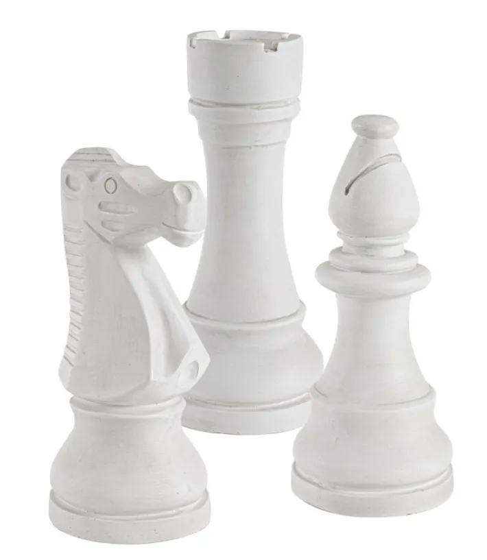 Bizzotto Oggettistica>DECORAZIONE CHESS 3FIGURE BIANCO ASS3