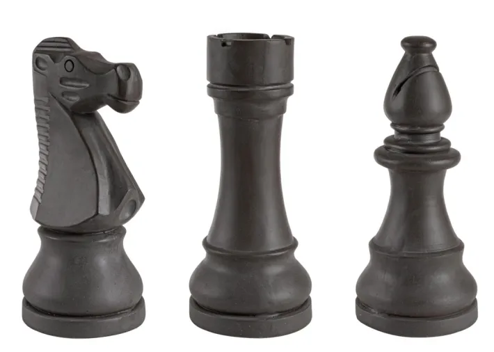 Bizzotto Oggettistica>DECORAZIONE CHESS 3FIGURE ANTRACITE ASS3