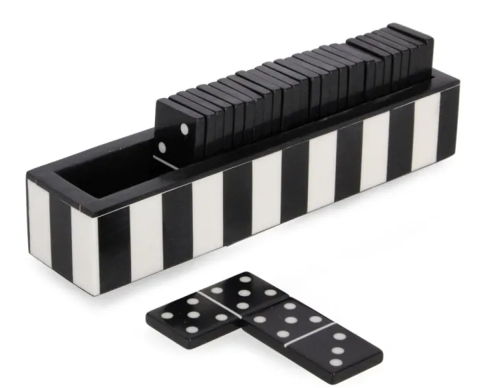 Bizzotto Oggettistica>DECORAZIONE DOMINO FORTUNE NERO 20,5X4,5