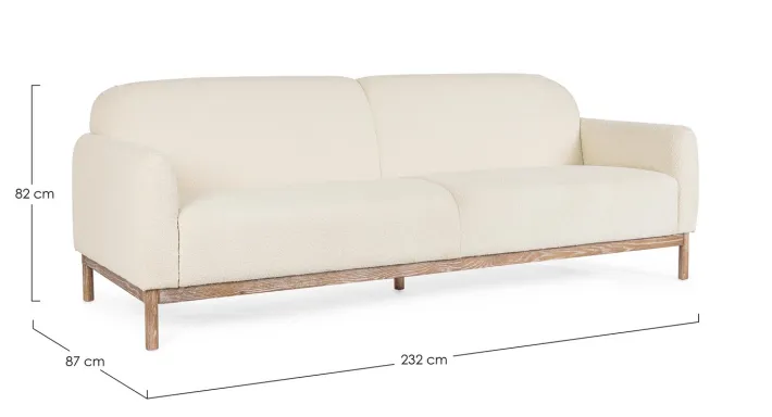 Bizzotto Divani>DIVANO EFFETTO BOUCLE' NATURALE - DETROIT