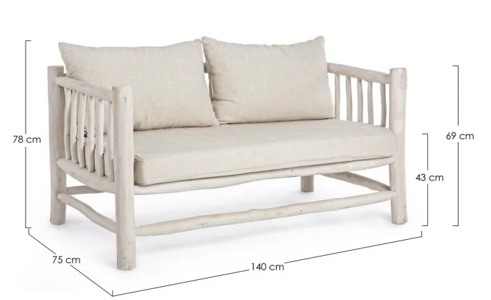 Bizzotto Divani>DIVANO IN TEAK - SAHEL