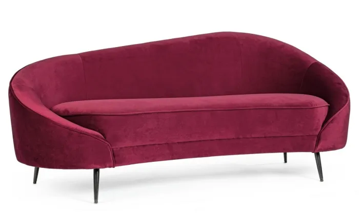Bizzotto Divani>DIVANO IN VELLUTO COLOR WINE - SERAPHIN