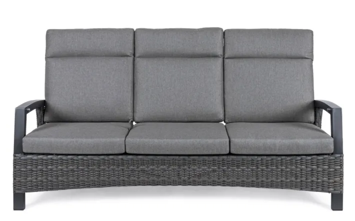 Bizzotto Divani>DIVANO RECLINABILE IN ALLUMINIO ANTRACITE JX55 - BRITTON