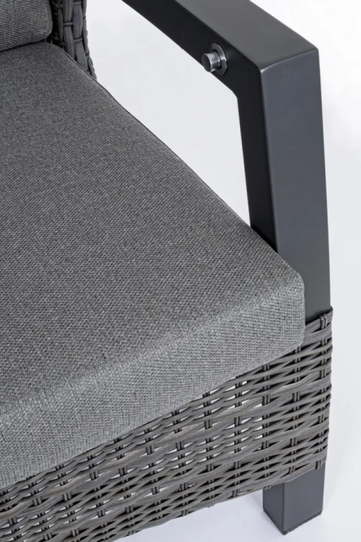 Bizzotto Divani>DIVANO RECLINABILE IN ALLUMINIO ANTRACITE JX55 - BRITTON