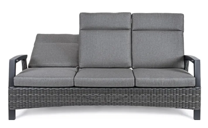 Bizzotto Divani>DIVANO RECLINABILE IN ALLUMINIO ANTRACITE JX55 - BRITTON