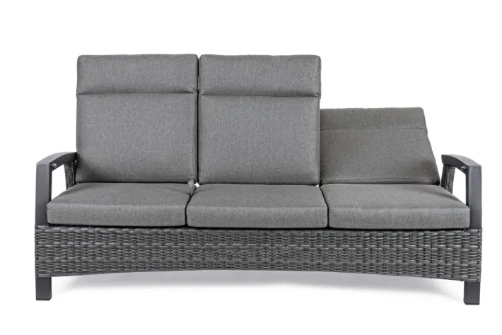 Bizzotto Divani>DIVANO RECLINABILE IN ALLUMINIO ANTRACITE JX55 - BRITTON