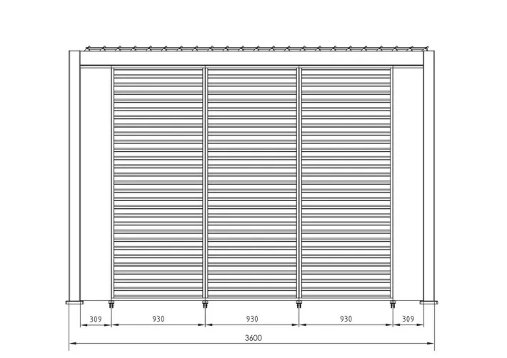 Bizzotto Pergole E Gazebo>FRANGISOLE LAT PERGOLA OCEAN 93CM ANTR