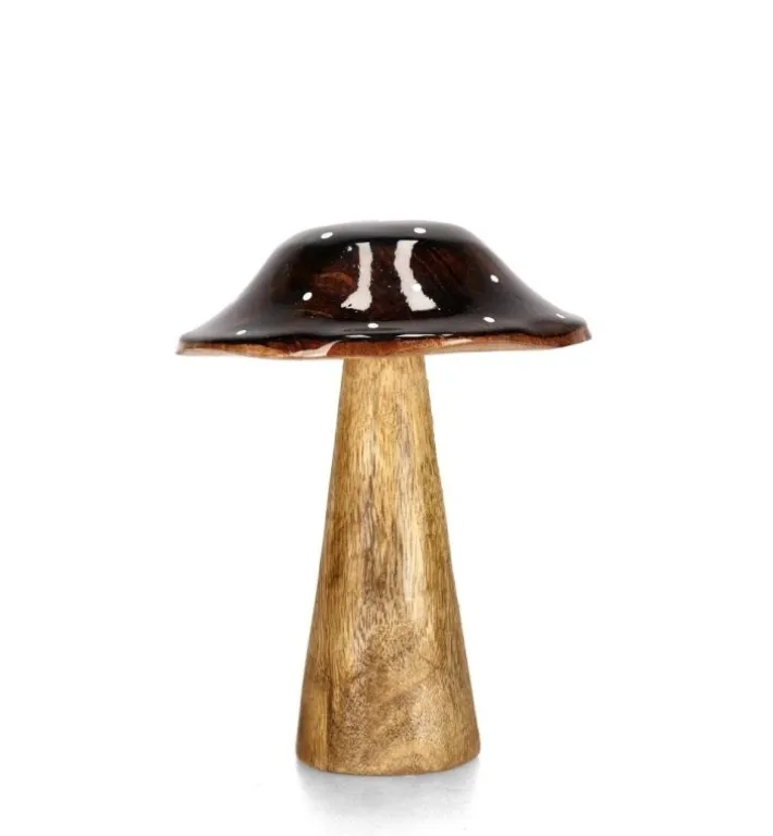 Bizzotto Oggettistica>FUNGO JASPER STAND MARRONE-NAT H15