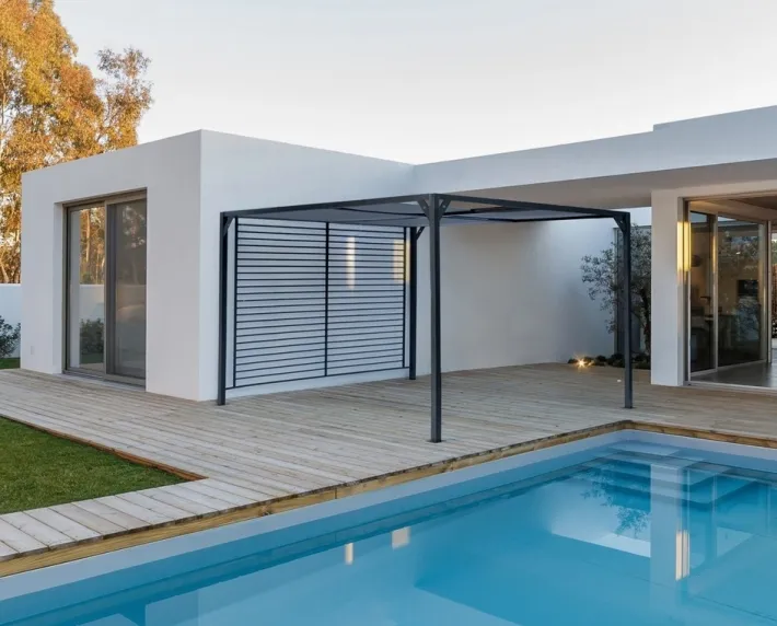 Bizzotto Pergole E Gazebo>GAZEBO IN ALLUMINIO 3X3.6 ANTRACITE LH32 - NOAH