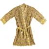 Bizzotto Accessori In Tessuto>KIMONO CHAMBERY OCRA C-FIORE ROSSO