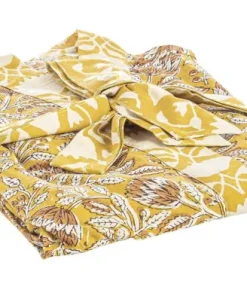 Bizzotto Accessori In Tessuto>KIMONO CHAMBERY OCRA C-FIORE ROSSO