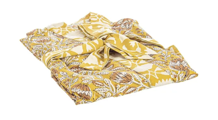 Bizzotto Accessori In Tessuto>KIMONO CHAMBERY OCRA C-FIORE ROSSO