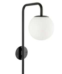 Bizzotto Lampade Da Parete>LAMPADA APPLIQUE DELPHINE TO NERO H50