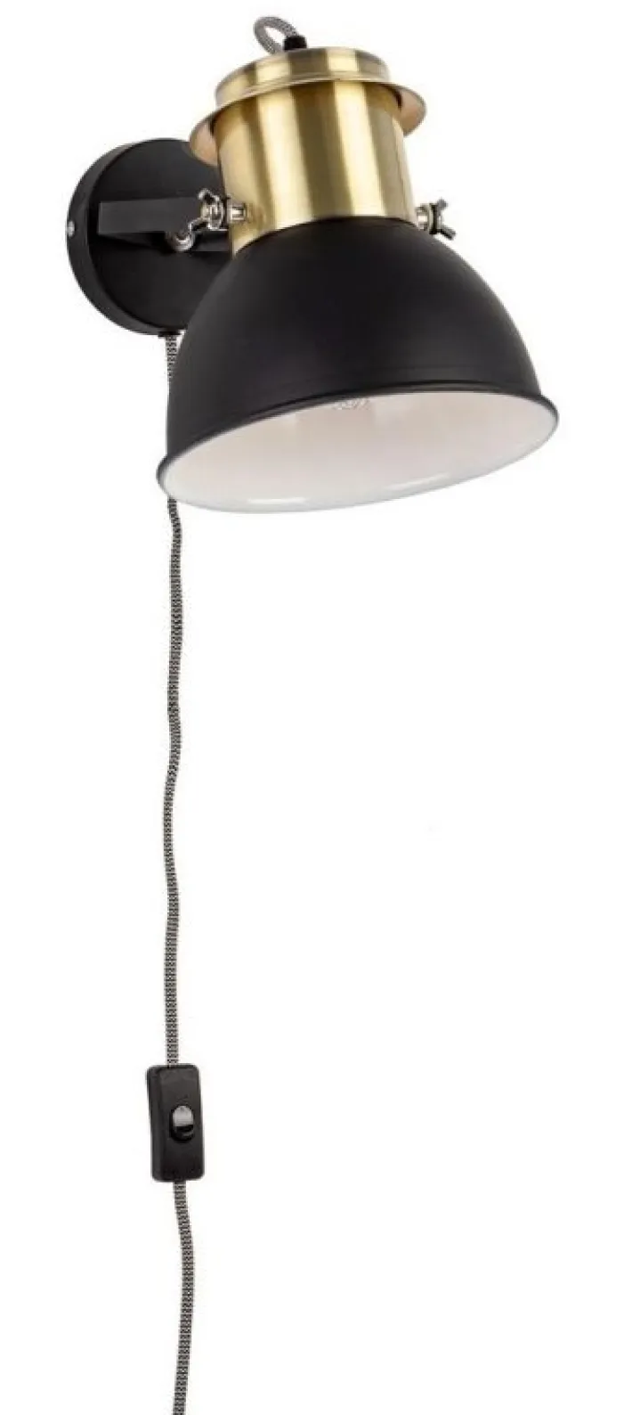 Bizzotto Lampade Da Parete>LAMPADA PARETE BROOKLYN OTTONE-NERO OP