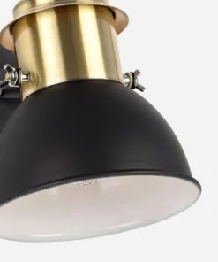 Bizzotto Lampade Da Parete>LAMPADA PARETE BROOKLYN OTTONE-NERO OP