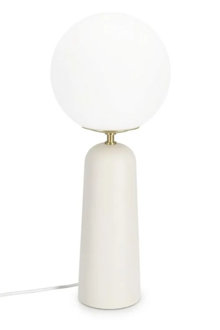 Bizzotto Lampade Da Tavolo>LAMPADA TAV. DELPHINE TONDO BIANCO H51