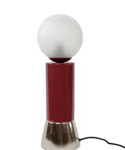 Bizzotto Lampade Da Tavolo>LAMPADA TAV. MALTON ROSSO ARGENTO H47