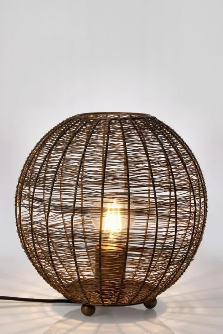 Bizzotto Lampade Da Tavolo>LAMPADA TAVOLO INAY TONDO DORATO D26