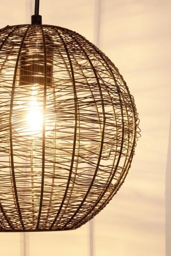 Bizzotto Lampadari>LAMPADARIO INAY TONDO NERO D25