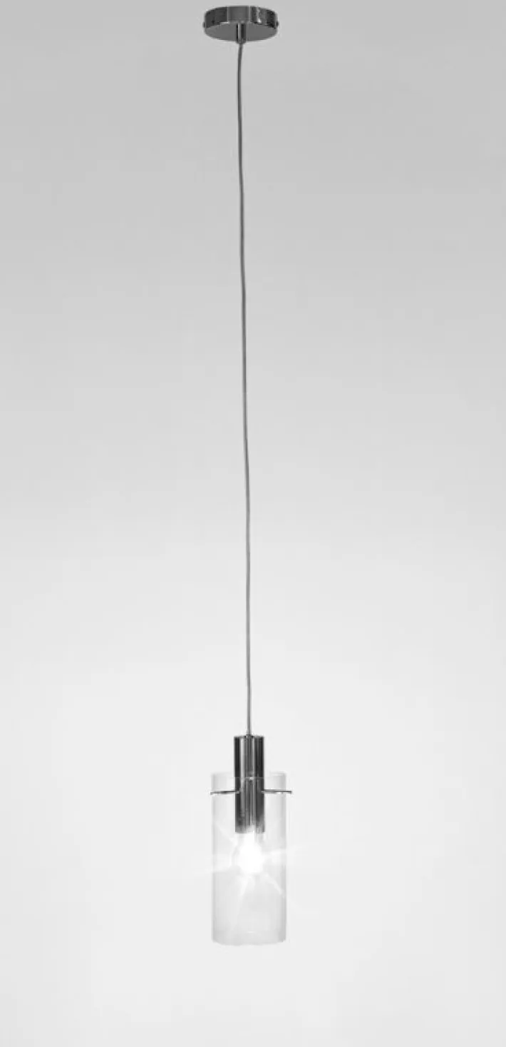 Bizzotto Lampadari>LAMPADARIO 1LUCE AGLOW TRASP-ARGENTO