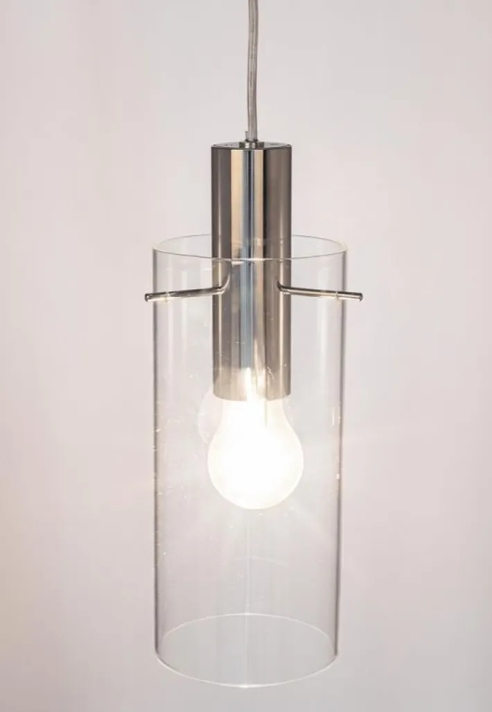 Bizzotto Lampadari>LAMPADARIO 1LUCE AGLOW TRASP-ARGENTO