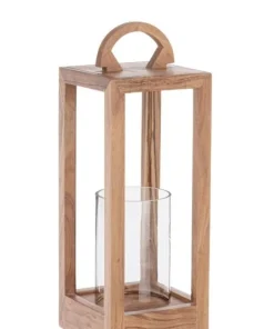Bizzotto Lanterne>LANTERNA AIMI 1M LEGNO NATURALE H42