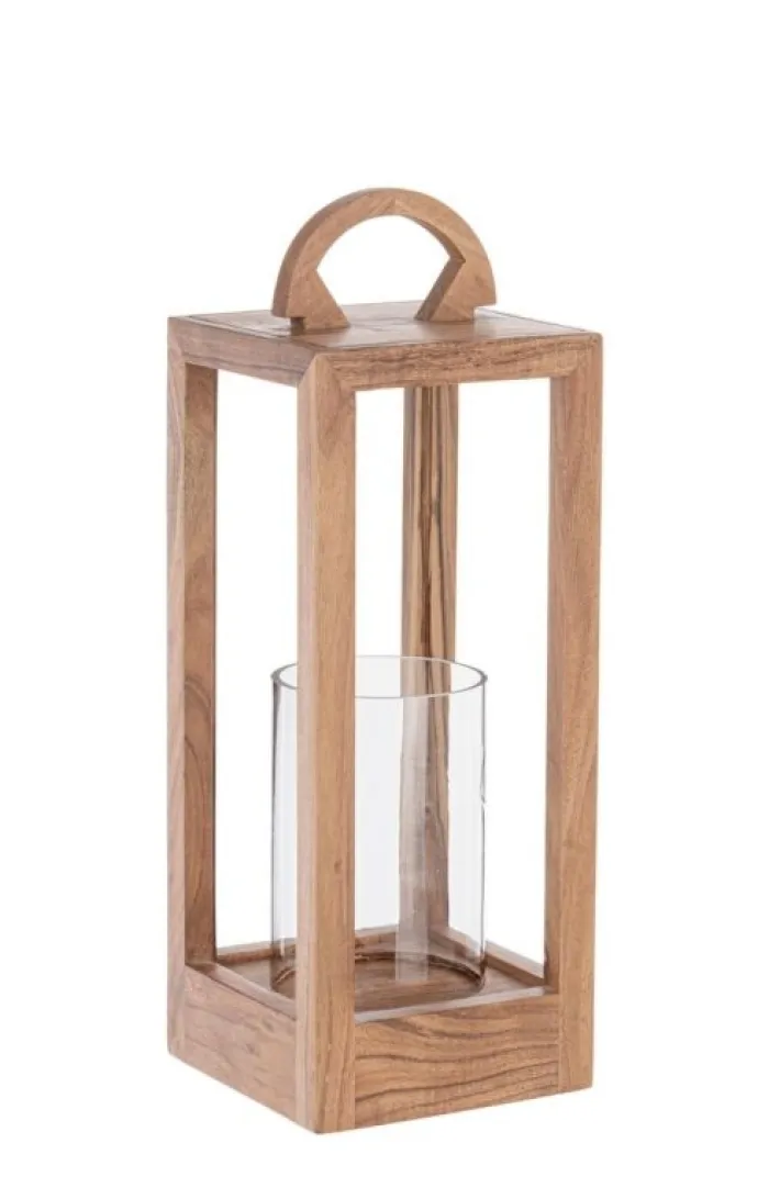 Bizzotto Lanterne>LANTERNA AIMI 1M LEGNO NATURALE H42