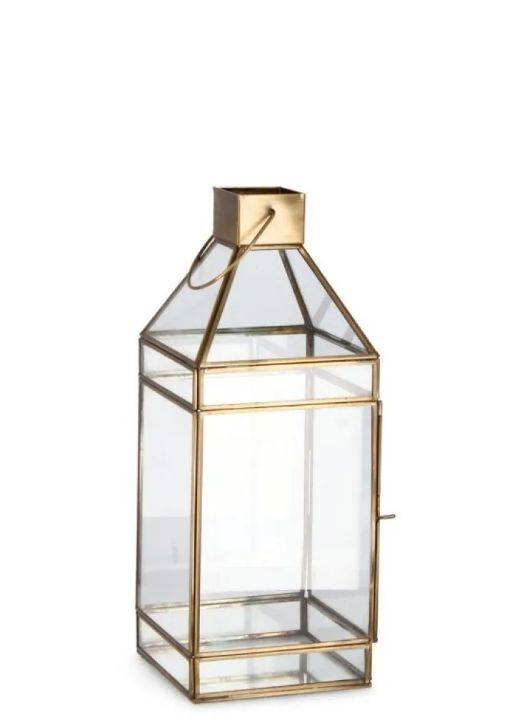 Bizzotto Lanterne>LANTERNA SIWAN 1M OTTONE TRASP H42