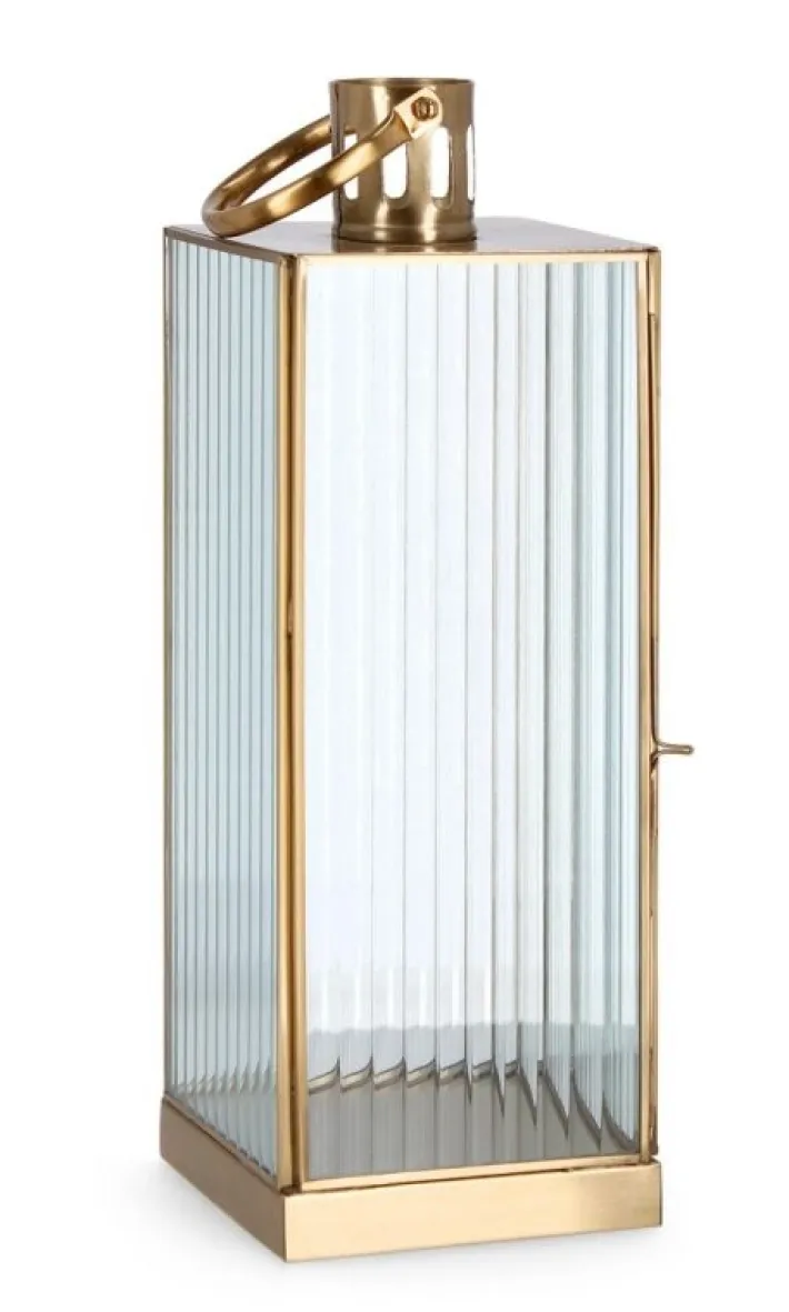 Bizzotto Lanterne>LANTERNA TEHRI 1M RIGHE TRASP ORO H39