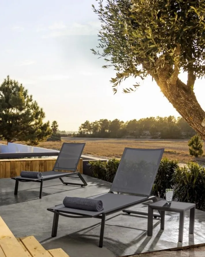 Bizzotto Lettini, Sdraio E Chaise Longue>LETTINO CON RUOTE IN ALLUMINIO ANTRACITE GK52 - CRUISE