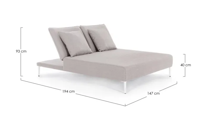 Bizzotto Lettini, Sdraio E Chaise Longue>LETTINO DOPPIO C-C VIPER BIA QS20/SAND