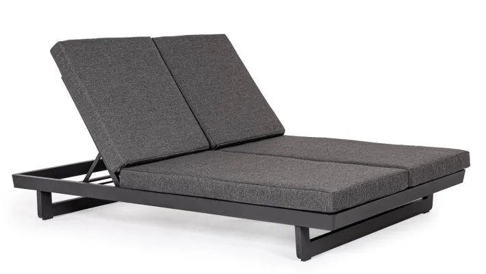 Bizzotto Lettini, Sdraio E Chaise Longue>LETTINO DOPPIO IN ALLUMINIO ANTRACITE WG21 - INFINITY