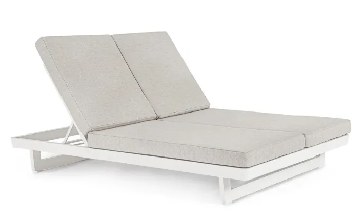 Bizzotto Lettini, Sdraio E Chaise Longue>LETTINO DOPPIO IN ALLUMINIO BIANCO WG20 - INFINITY
