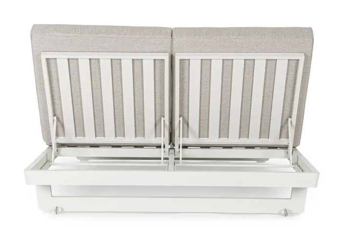 Bizzotto Lettini, Sdraio E Chaise Longue>LETTINO DOPPIO IN ALLUMINIO BIANCO WG20 - INFINITY