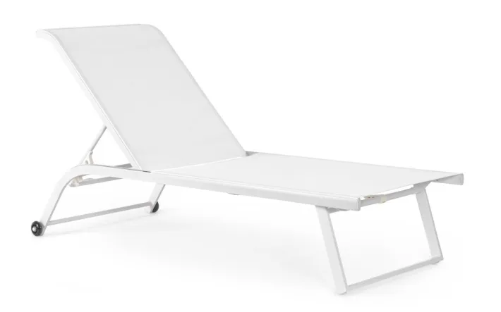 Bizzotto Lettini, Sdraio E Chaise Longue>LETTINO IN ALLUMINIO CON RUOTE BIANCO - TAYLOR