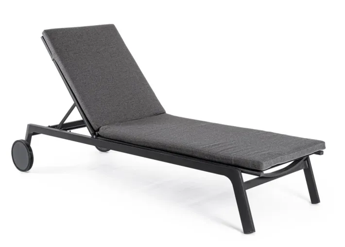 Bizzotto Lettini, Sdraio E Chaise Longue>LETTINO IN ALLUMINIO CON RUOTE ANTRACITE WG21 - JALISCO