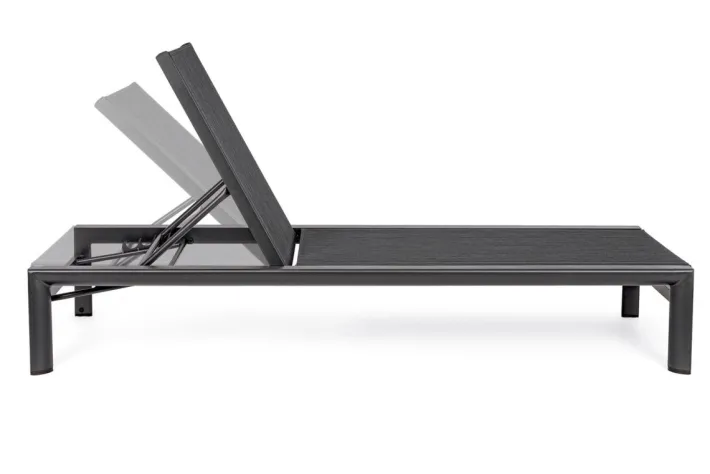 Bizzotto Lettini, Sdraio E Chaise Longue>LETTINO IN ALLUMINIO CON RUOTE ANTRACITE YK13 - SKIPPER NEW