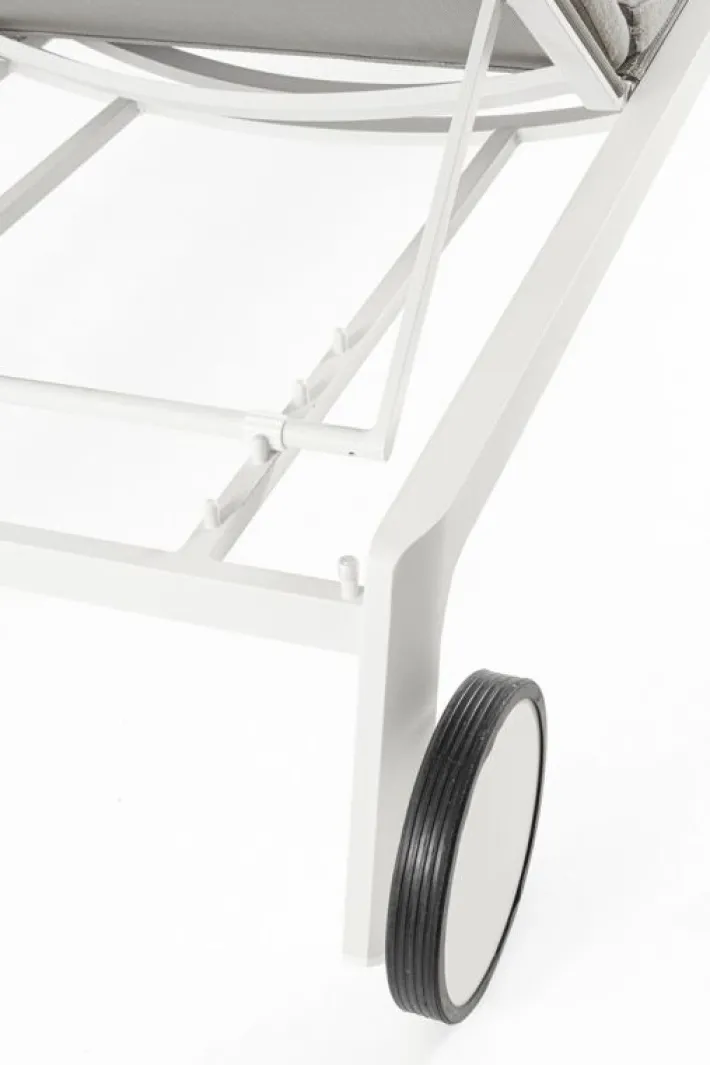 Bizzotto Lettini, Sdraio E Chaise Longue>LETTINO IN ALLUMINIO CON RUOTE BIANCO WG20 - JALISCO