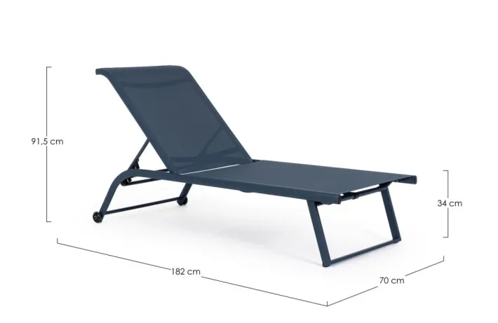 Bizzotto Lettini, Sdraio E Chaise Longue>LETTINO IN ALLUMINIO NAVY - TAYLOR
