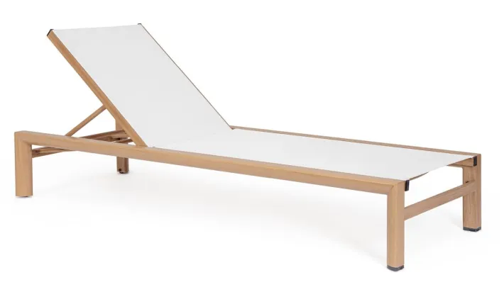 Bizzotto Lettini, Sdraio E Chaise Longue>LETTINO SKIPPER NEW C-RUOTE NAT/BIANCO