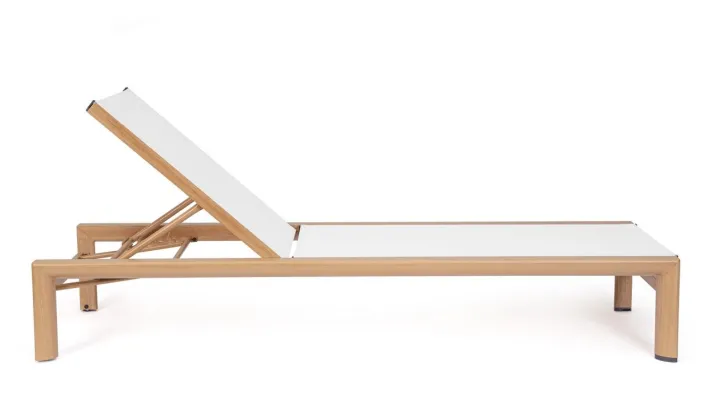 Bizzotto Lettini, Sdraio E Chaise Longue>LETTINO SKIPPER NEW C-RUOTE NAT/BIANCO