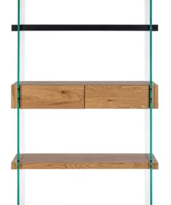 Bizzotto Librerie>LIBRERIA 2 CASSETTI NERA - LINE WOOD