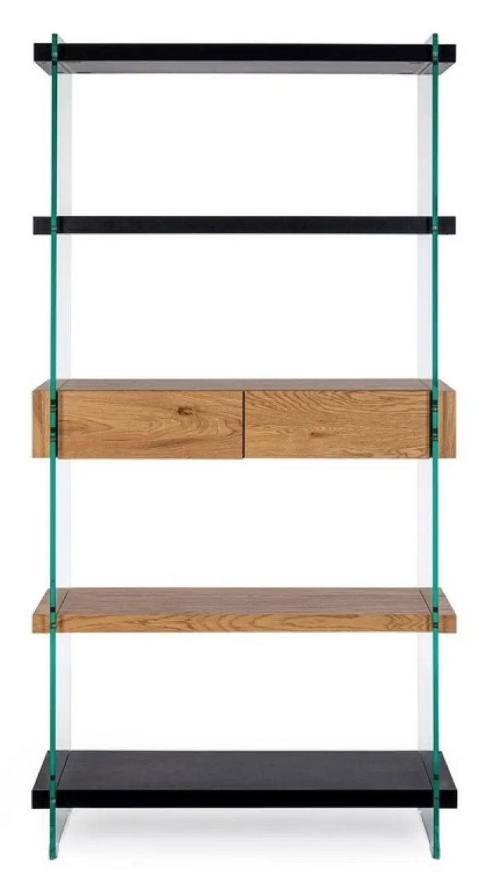 Bizzotto Librerie>LIBRERIA 2 CASSETTI NERA - LINE WOOD