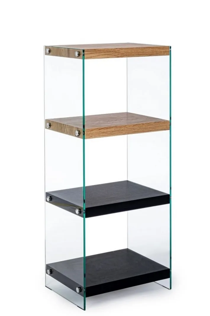 Bizzotto Librerie>LIBRERIA 4 PIANI NERA - LINE WOOD